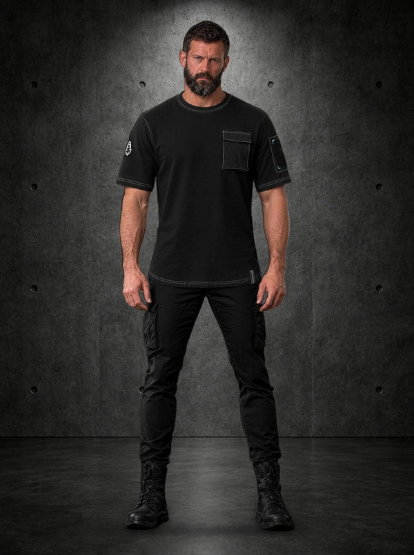 SpectreTee&trade;, front. AI-rendered Operator